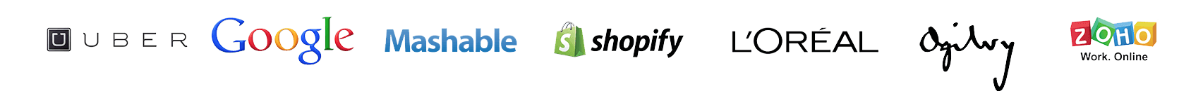 Google, Mashable, Shopify, L'Oreal, Ogilvy, Uber Our Clients